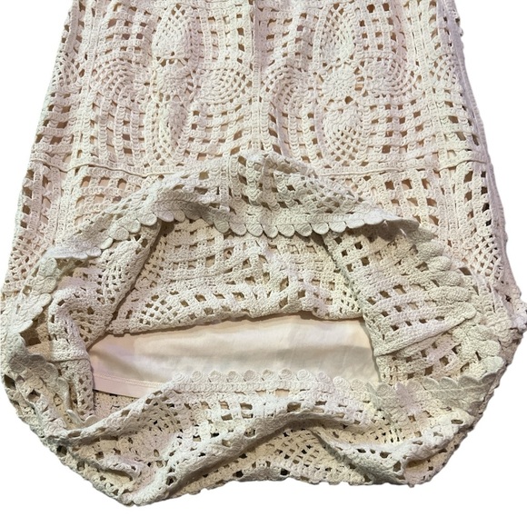 House of Harlow 1960 Ivory Crochet Knit Halter Cutout Back Maxi Dress NWOT - Picture 10 of 12